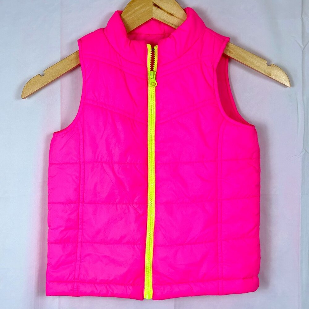 Girls pink puffer vest